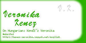 veronika kenez business card